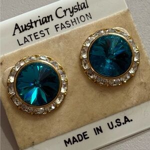 New Blue and Gold Stud Earrings.